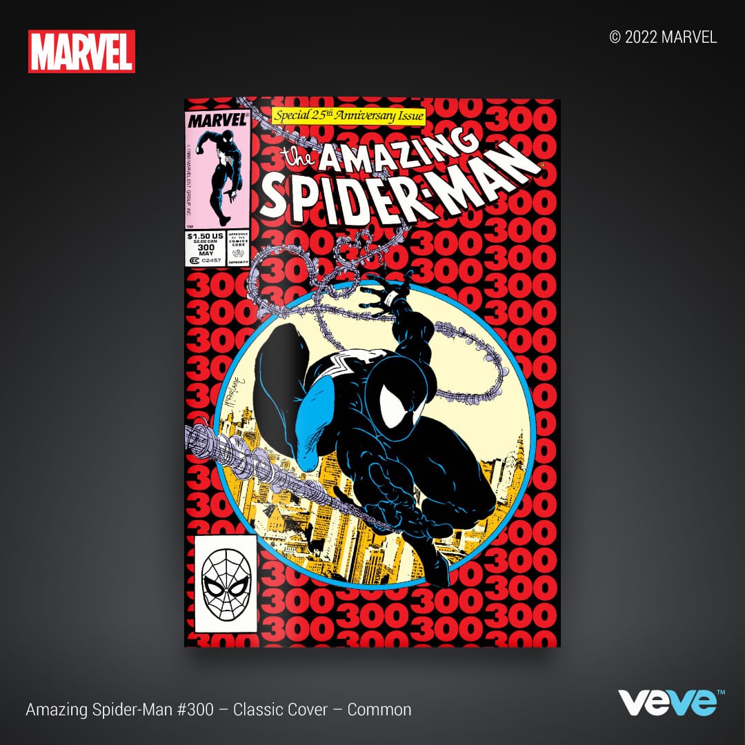 Amazing Spider-Man #300 cover art with Venom, shown as a VeVe digital comic