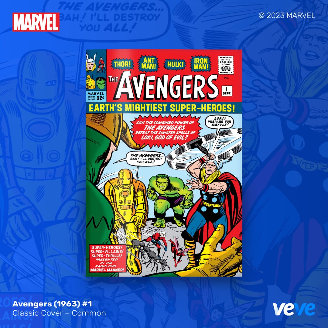 Avengers comic art on VeVe, referencing the Vision's 1968 debut