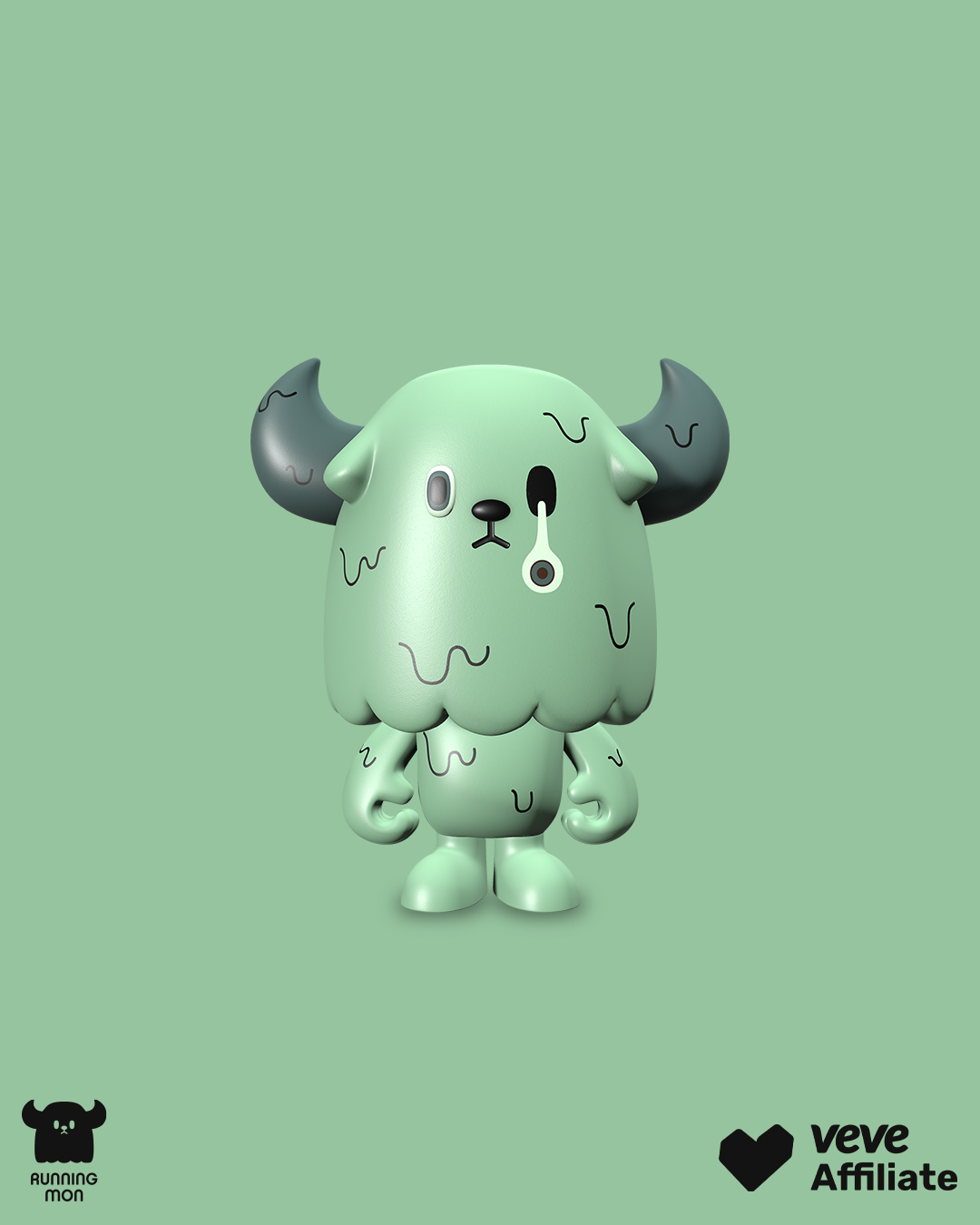 Running Mon character art shown as a VeVe digital collectible