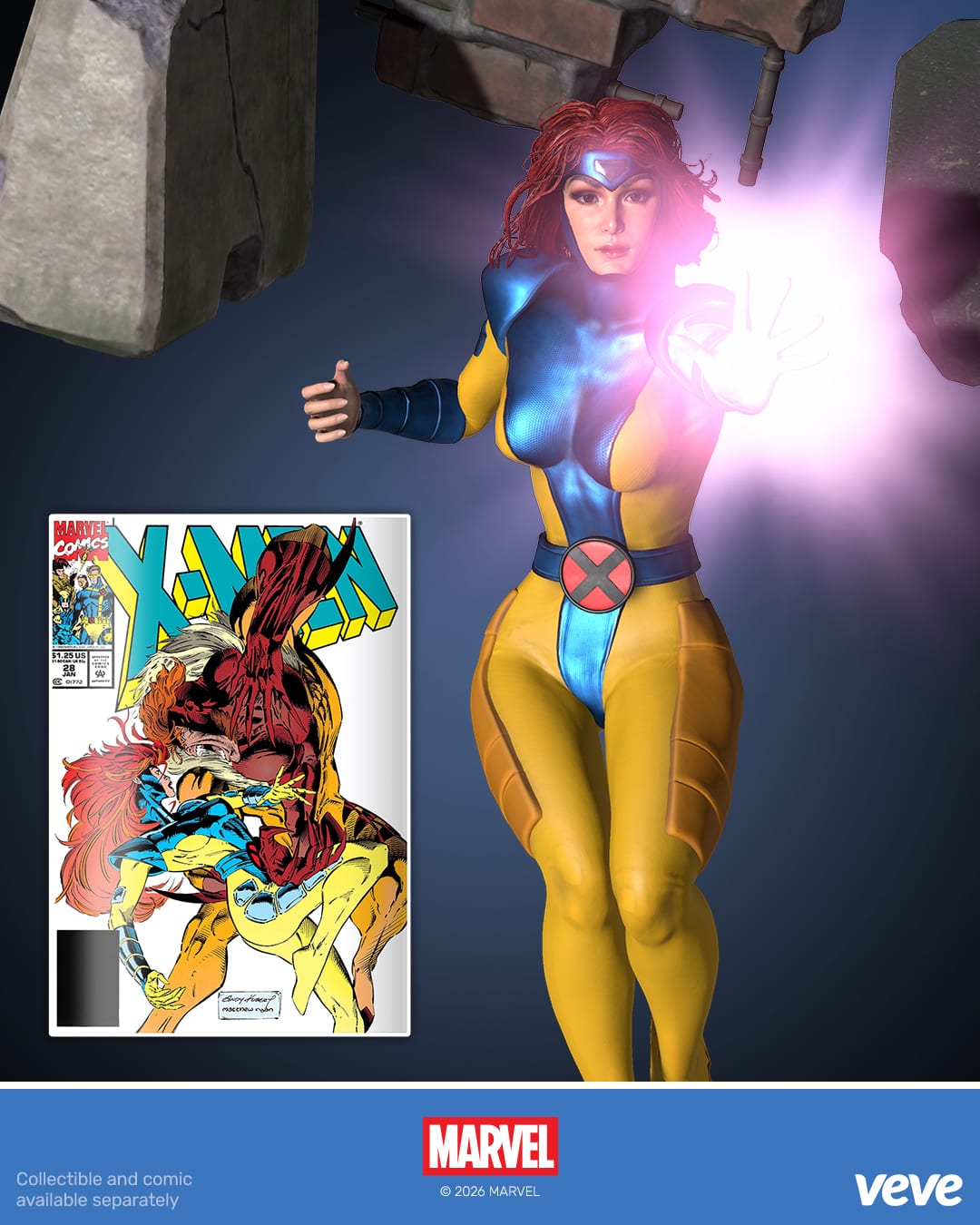 Jean Grey X-Men comic cover artwork from the licensed Marvel comics line on VeVe