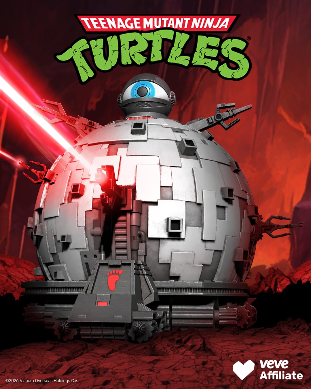 The Technodrome interactive AR collectible from the licensed TMNT line on VeVe