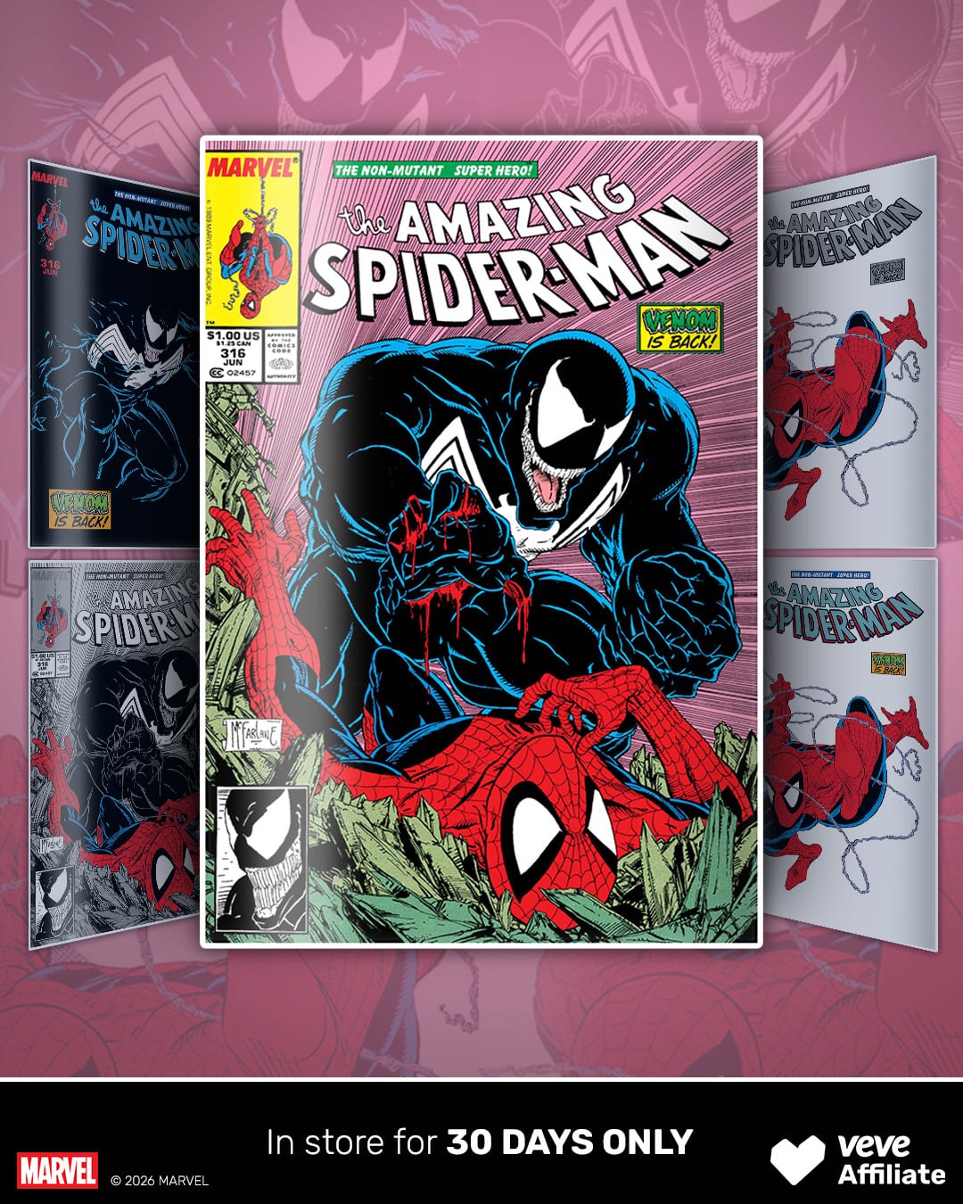 Amazing Spider-Man #316 digital comic cover art from the licensed Marvel line on VeVe