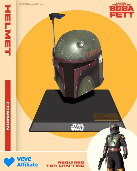 Star Wars Boba Fett Underworlders Collection Helmet - official VeVe collectible art