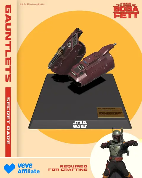 Star Wars Boba Fett Underworlders Collection Gauntlets - official VeVe collectible art