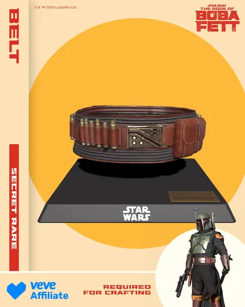 Star Wars Boba Fett Underworlders Collection Belt - official VeVe collectible art