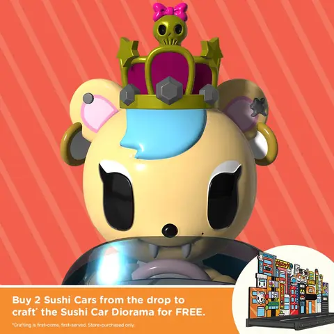 tokidoki Sushi Cars Ikabriolet - official VeVe collectible art