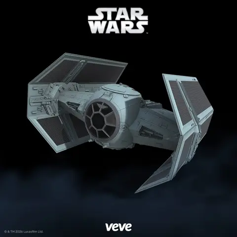 Star Wars Promo Darth Vaders TIE Fighter - official VeVe collectible art