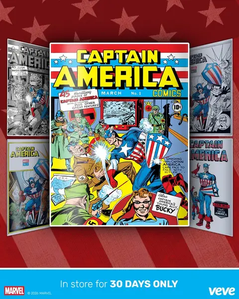 Marvel's Captain America #1 Comic - official VeVe collectible art